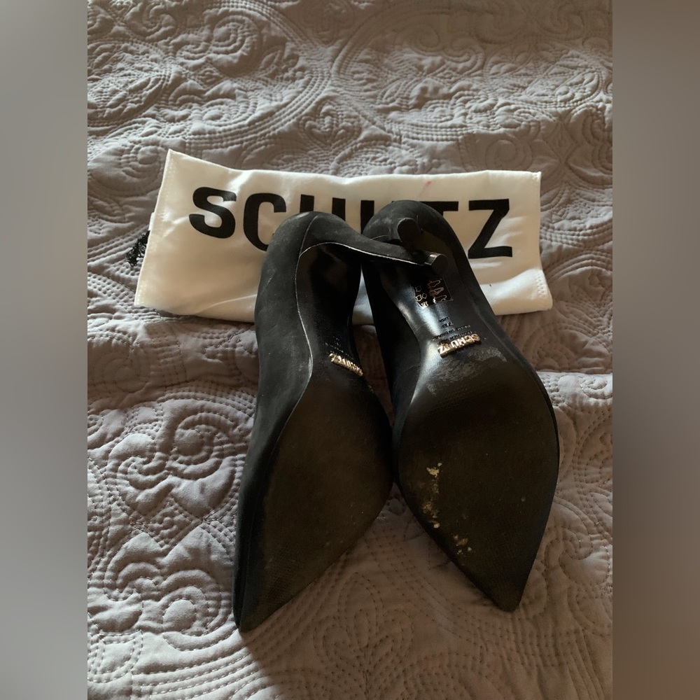 Schutz Gilberta Fiesta Size 7 Black Suede/Nubuck - Picture 3 of 3